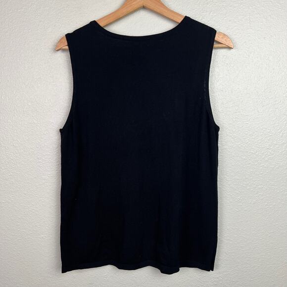 Chico's Zen Karma SL Knit Black Scoop Neck Tank Top Size 3 (XL) NWT - Picture 5 of 6